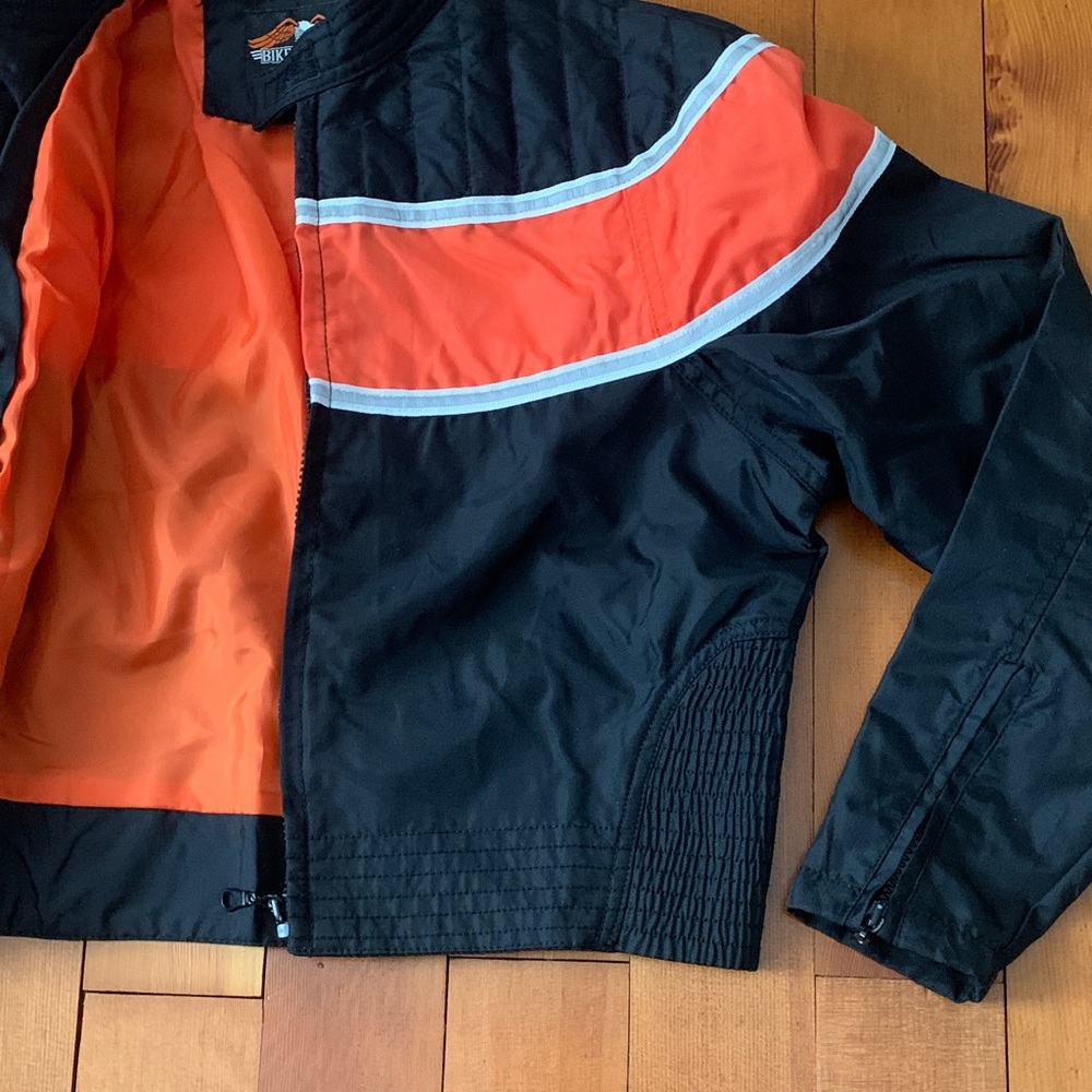 Child’s Black and Orange Jacket with White Stripe - Picture 5 of 10